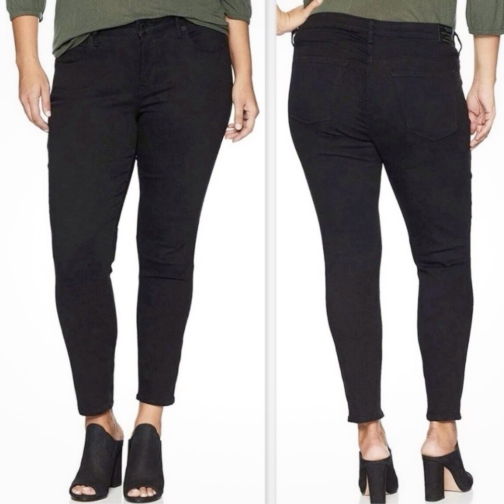 Lucky Brand 16W Jeans Lolita Crop Womens Stretch Skinny Mid Rise Black